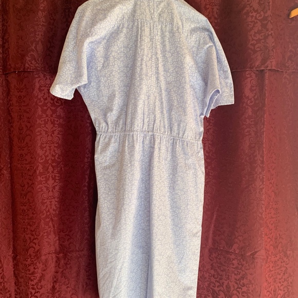 Laura Ashley Style 80’s Vintage Blue Floral Dress Women’s size 11/12 - Picture 9 of 10